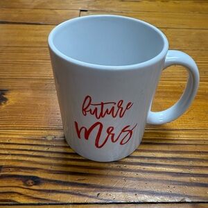 White Mug with Red 'Future Mrs' Text